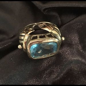 💍 Vintage Blue Stone 💙 Cocktail Ring